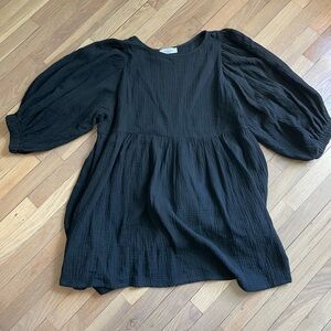 Balloon sleeve linen mini dress worn once